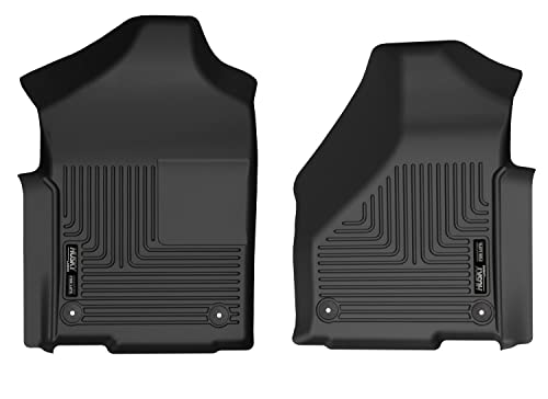 Husky Liners X-act Contour Floor Mats | Fits 2019 - 2024 Ram 2500 / 3500 (Standard Cab w/Vinyl Floor) | Front Row, 2-pc Black - 50691