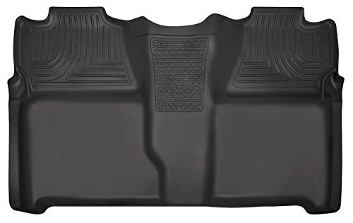 Husky Liners Weatherbeater Floor Mats | Fits 2007 - 2013 Chevrolet Silverado 1500, 2500, 3500, 2007 GMC Sierra 1500, 2500, 3500 Crew Cab | 2nd Row, 1-pc Black - 19201