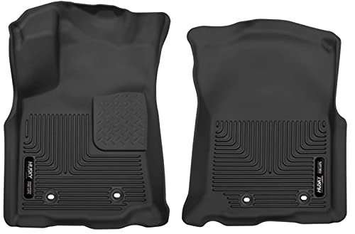 Husky Liners X-act Contour Floor Mats | Fits 2018 - 2023 Toyota Tacoma Double/Access Cab w/Auto Trans | Front Row, 2-pc Black - 53751