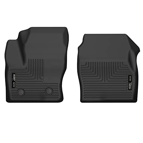 Husky Liners X-act Contour Floor Mats | Fits 2020 - 2022 Ford Transit Connect w/Vinyl Flooring | Front Row, 2-pc Black - 51921