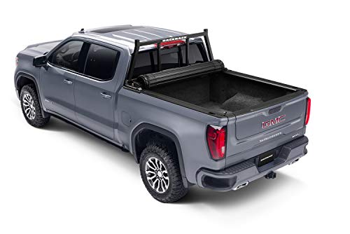 RealTruck BACKRACK Open Rack Frame Only | Black, No Drill | 14800 | Fits 2001-2024 Chevrolet/GMC Silverado/Sierra 2500/3500HD; 2017-2024 Dodge RAM 1500/2500/3500; 2004-2024 Nissan Titan & Others