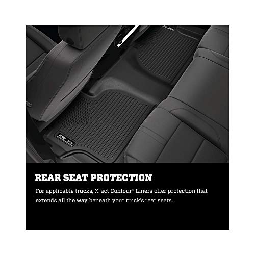 Husky Liners X-act Contour Floor Mats | Fits 2014 - 2018 Chevrolet Silverado/GMC Sierra 1500, 2019 Limited, 2015 - 2019 Chevrolet Silverado/GMC Sierra 2500/3500 | Center Hump, 1-pc Black - 53151