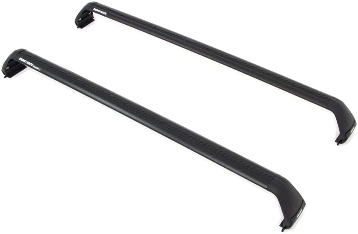 Rhino-Rack Roof Rack Compatible with Jeep Wrangler Unlimited JK JL JT Gladiator 4 Door Hard Top, Gutter Mount, Powder Coated Aluminum Vortex Bars, High Strength Glass Filled Nylon Legs, Black (SG59)