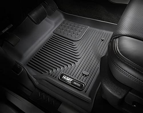 Husky Liners X-act Contour Floor Mats | Fits 2015 - 2024 Ford F-150; 2017 - 2024 Ford F-250/F-350/F450 SuperCab/SuperCrew | Center Hump, 1-pc Black - 53461