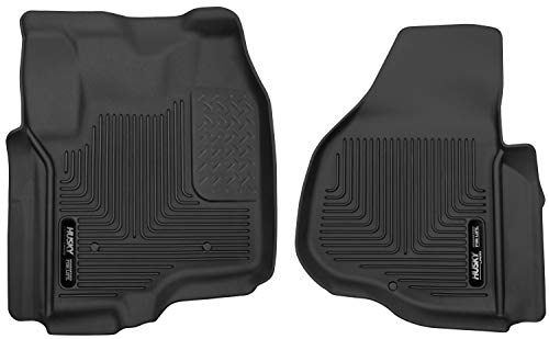 Husky Liners X-act Contour Floor Mats | Fits 2012 - 2016 Ford F-250/F-350/F - 450 Super Duty SuperCab/Crew Cab | Front Row, 2-pc Black - 53321