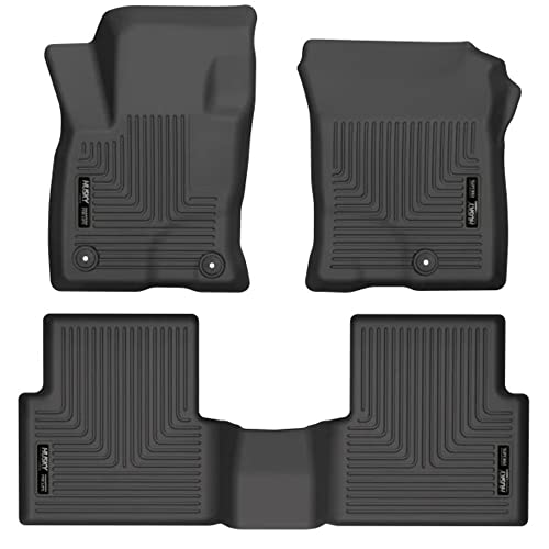 Husky Liners Weatherbeater Floor Mats | Fits 2021 - 2024 Ford Bronco Sport | Front & 2nd Row, 3-pc Black - 95341