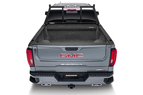 RealTruck BACKRACK Open Rack Frame Only | Black, No Drill | 14800 | Fits 2001-2024 Chevrolet/GMC Silverado/Sierra 2500/3500HD; 2017-2024 Dodge RAM 1500/2500/3500; 2004-2024 Nissan Titan & Others