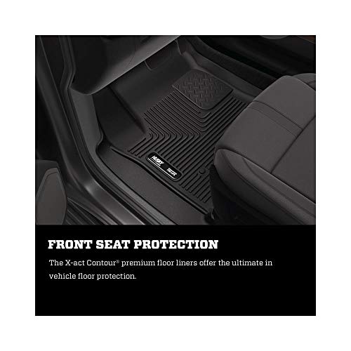 Husky Liners X-act Contour Floor Mats | Fits 2014 - 2018 Chevrolet Silverado/GMC Sierra 1500, 2019 Limited, 2015 - 2019 Chevrolet Silverado/GMC Sierra 2500/3500 | Center Hump, 1-pc Black - 53151