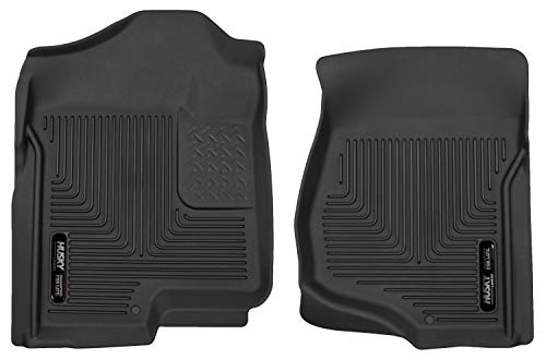 Husky Liners X-act Contour Floor Mats | Fits 2007 - 2013 Chevrolet Silverado/GMC Sierra 1500, 2007 - 14 Chevrolet Silverado/GMC Sierra 2500/3500 | Front Row, 2-pc Black - 53101