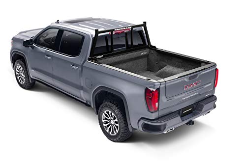 RealTruck BACKRACK Open Rack Frame Only | Black, No Drill | 14800 | Fits 2001-2024 Chevrolet/GMC Silverado/Sierra 2500/3500HD; 2017-2024 Dodge RAM 1500/2500/3500; 2004-2024 Nissan Titan & Others