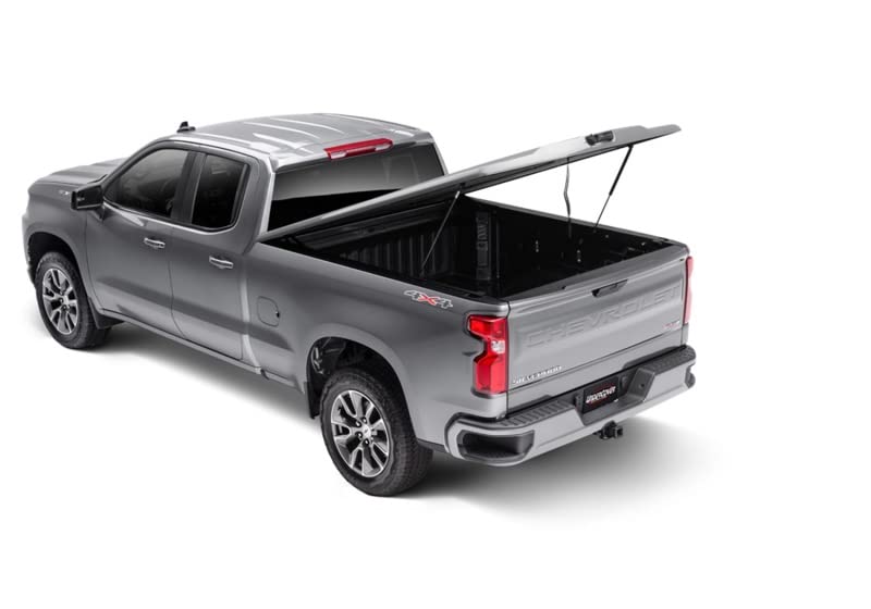 RealTruck UnderCover Elite LX One-Piece Truck Bed Tonneau Cover | UC1238L-GA0 | Fits 2019 - 2023 GMC Sierra 1500 (GA0 - Pacific Blue Metallic) Crew/Ext Cab w/ MultiPro Tailgate 5' 10" Bed (69.9")