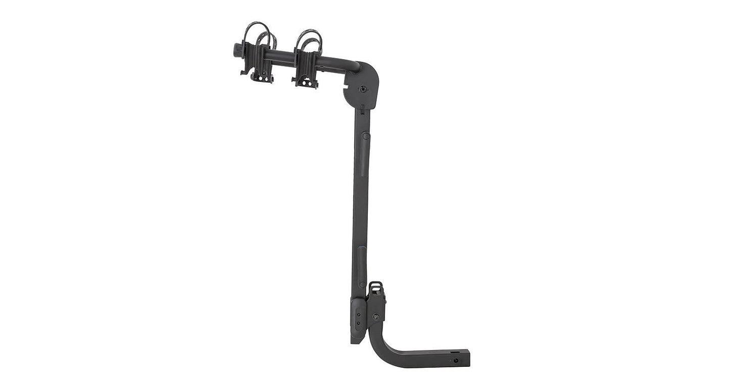 Rhino-Rack Take 2 Hitch Mount 2 Bike Carrier, Folds Out to Access Trunk or Hatch & Folds Down Easy When Not in Use, Heavy Duty with Adjustable Cradles, Black (RBC045)