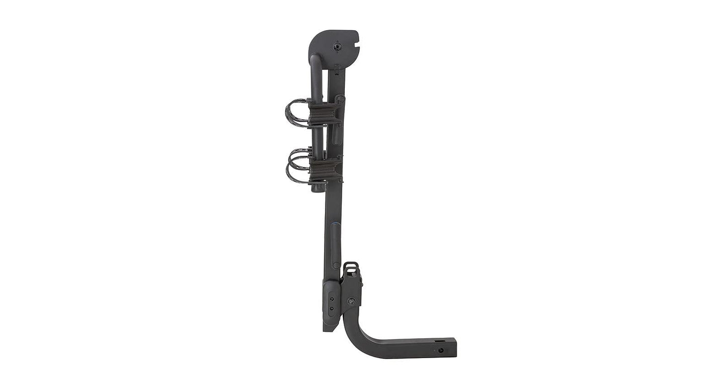 Rhino-Rack Take 2 Hitch Mount 2 Bike Carrier, Folds Out to Access Trunk or Hatch & Folds Down Easy When Not in Use, Heavy Duty with Adjustable Cradles, Black (RBC045)