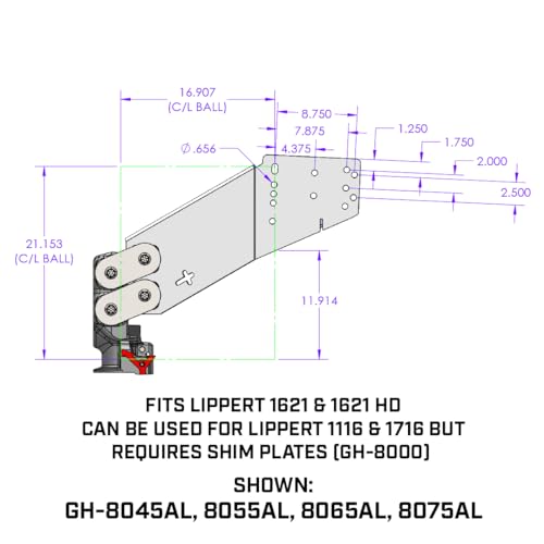 GEN-Y Hitch GH-8055AL Executive Torsion-Flex SnapLatch Fifth Wheel to Gooseneck 2 5/16" Coupler, 2.5K - 4.5K Pin Weight, 30K Towing - Check Fitment Chart