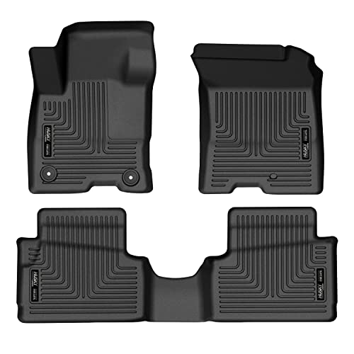 Husky Liners Weatherbeater Floor Mats | Fits 2022 - 2024 Ford Maverick (Hybrid Models Only) | Front & 2nd Row, 3-pc Black - 95401