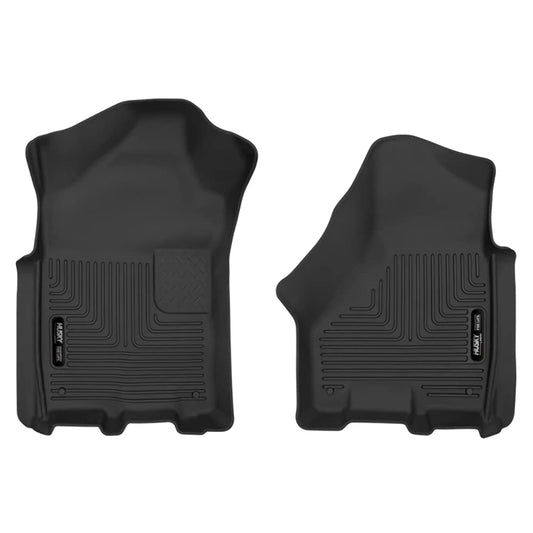 Husky Liners X-act Contour Floor Mats | Fits 2019 - 2024 Ram 2500, 3500 Crew/Mega Cab | Front Row, 2-pc Black - 54801