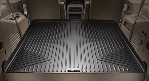 Husky Liners Weatherbeater Cargo Liner | Fits 2021 - 2024 Jeep Grand Cherokee L (Fits to Back of 2nd Row Over Folded Flat 3rd Row) | Cargo, 1-pc Black - 20671