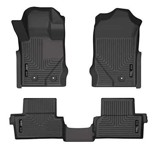 Husky Liners Weatherbeater Floor Mats | Fits 2021 - 2024 Ford Bronco 2-Door | Front & 2nd Row, 3-pc Black - 95311