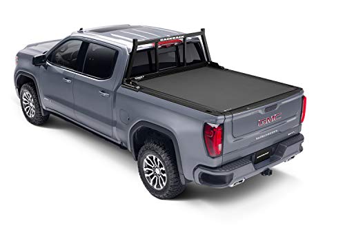 RealTruck BACKRACK Open Rack Frame Only | Black, No Drill | 14800 | Fits 2001-2024 Chevrolet/GMC Silverado/Sierra 2500/3500HD; 2017-2024 Dodge RAM 1500/2500/3500; 2004-2024 Nissan Titan & Others