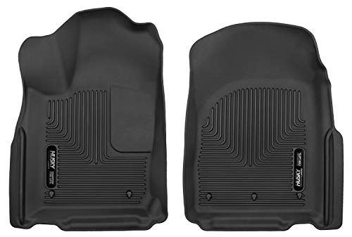 Husky Liners X-act Contour Floor Mats | Fits 2011 - 2024 Dodge Durango; 2011 - 2021 Jeep Grand Cherokee; 2022 Jeep Grand Cherokee WK | Front Row, 2-pc Black - 53561