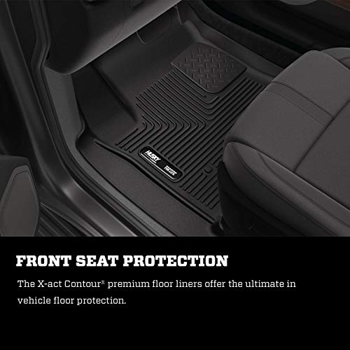 Husky Liners X-act Contour Floor Mats | Fits 2022 - 2024 Jeep Grand Wagoneer w/2nd Row Bucket Seats | 2nd Row, 1-pc Black - 51421