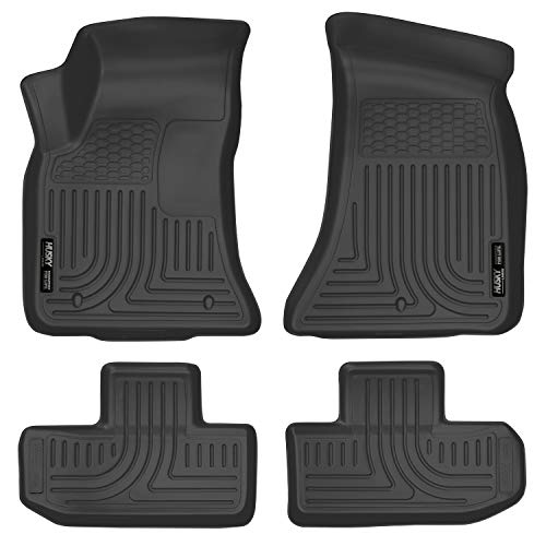 Husky Liners Weatherbeater Floor Mats | Fits 2016 - 2023 Dodge Challenger (Rear Wheel Drive only) | Front & 2nd Row, 3-pc Black - 99171