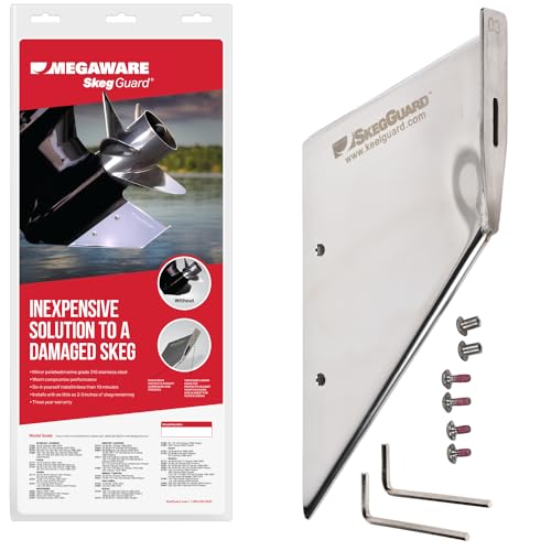 Megaware Keelguard SkegGuard 27151 Skeg Protector - Protects Against Ramp Dragging - Fits Yamaha 150-175HP 2 & 4 Stroke 1984-Present, 200HP 4 St. Inline 4 2012-Present, 350 4 St. 2007-2019