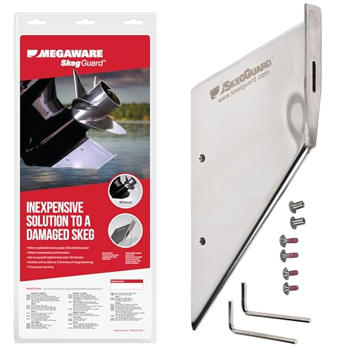 MEGAWARE KEELGUARD SkegGuard 27041 with Drain Hole - Protects Against Ramp Dragging - Fits Yamaha VMAX SHO 200-225-250hp 4 Stroke 20" Shaft 2013-Present, 200-225-250-300hp 2 Stroke VMAX HPDI 2005-2010