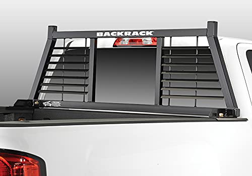 RealTruck BACKRACK Half Louvered Rack Frame Only | Black, No Drill | 147LV | Fits 1999-2024 Ford F-250/F-350/F-450; 2017-2024 Ford F-550