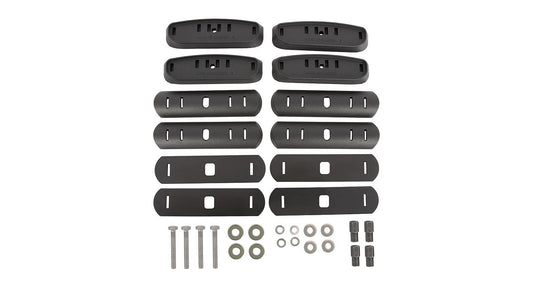 Rhino-Rack Base Kit Compatible with these vehicles with flush roof rails: Honda: HR-Vl Hyundai: Kona, Nexo, Santa Fe, Tuscon; Kia Sedona, Seltos, Sorento, Sportage. (Certain Years) (RCP68-BK)