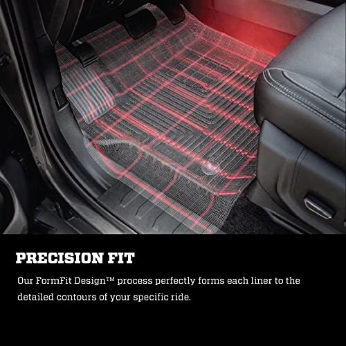 Husky Liners X-act Contour Floor Mats | Fits 2018 - 2023 Toyota Tacoma Double/Access Cab w/Auto Trans | Front Row, 2-pc Black - 53751