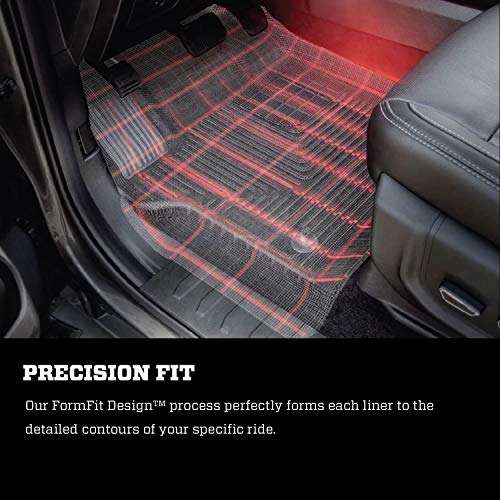 Husky Liners X-act Contour Floor Mats | Fits 2012 - 2021 Toyota Tundra CrewMax, Dbl Cab (12-17 Reg Cab), 2012 - 2022 Toyota Sequoia | Front Row, 2-pc Black - 53711