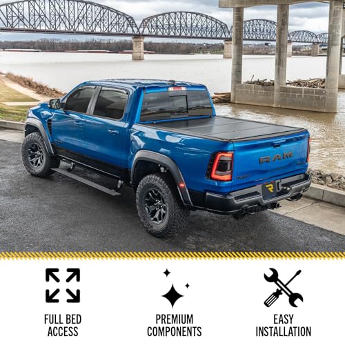 UnderCover Ultra Flex Hard Folding Truck Bed Tonneau Cover | UX32004 | Fits 2002 - 2018, 2019 - 2020 Classic Dodge Ram 1500, 2003-20 2500/3500, w/out RamBox 6' 4" Bed (76.3")