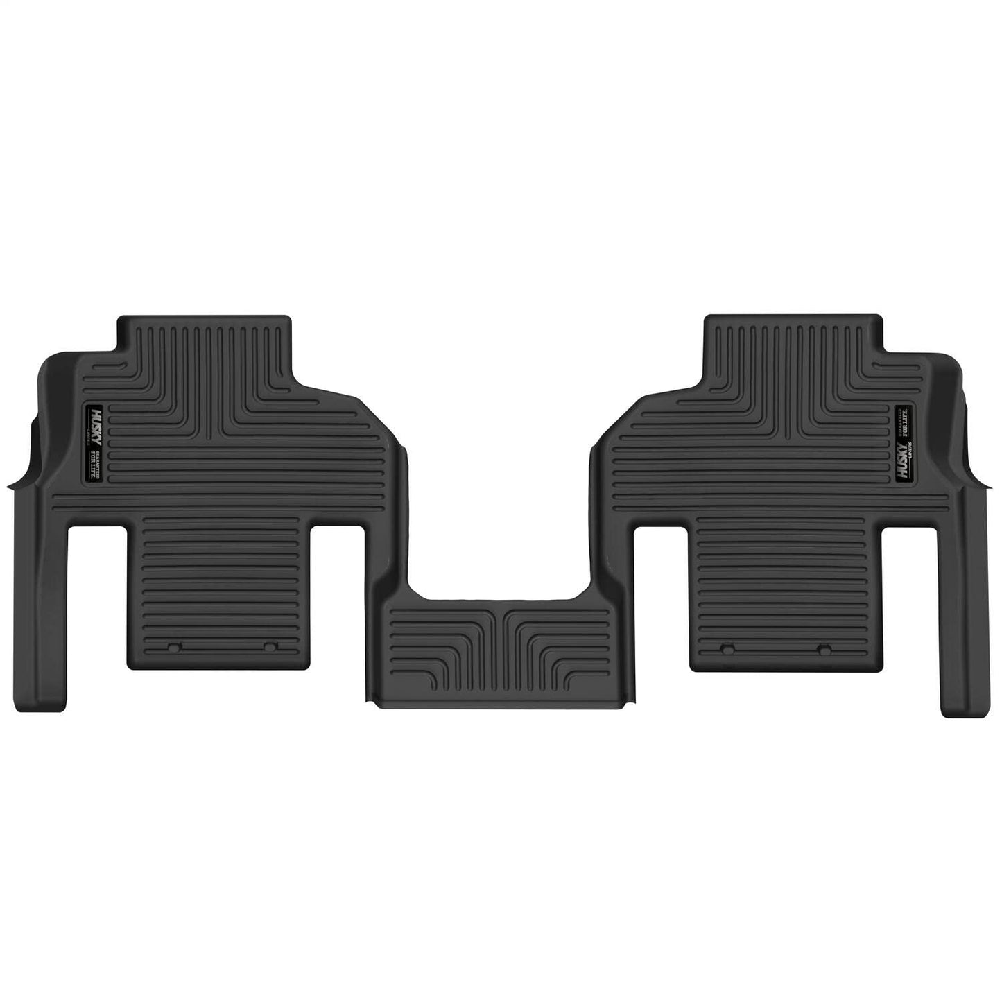 Husky Liners X-act Contour Floor Mats | Fits 2022 - 2024 Jeep Wagoneer w/2nd Row Bucket Seats | 2nd Row, 1-pc Black - 51411