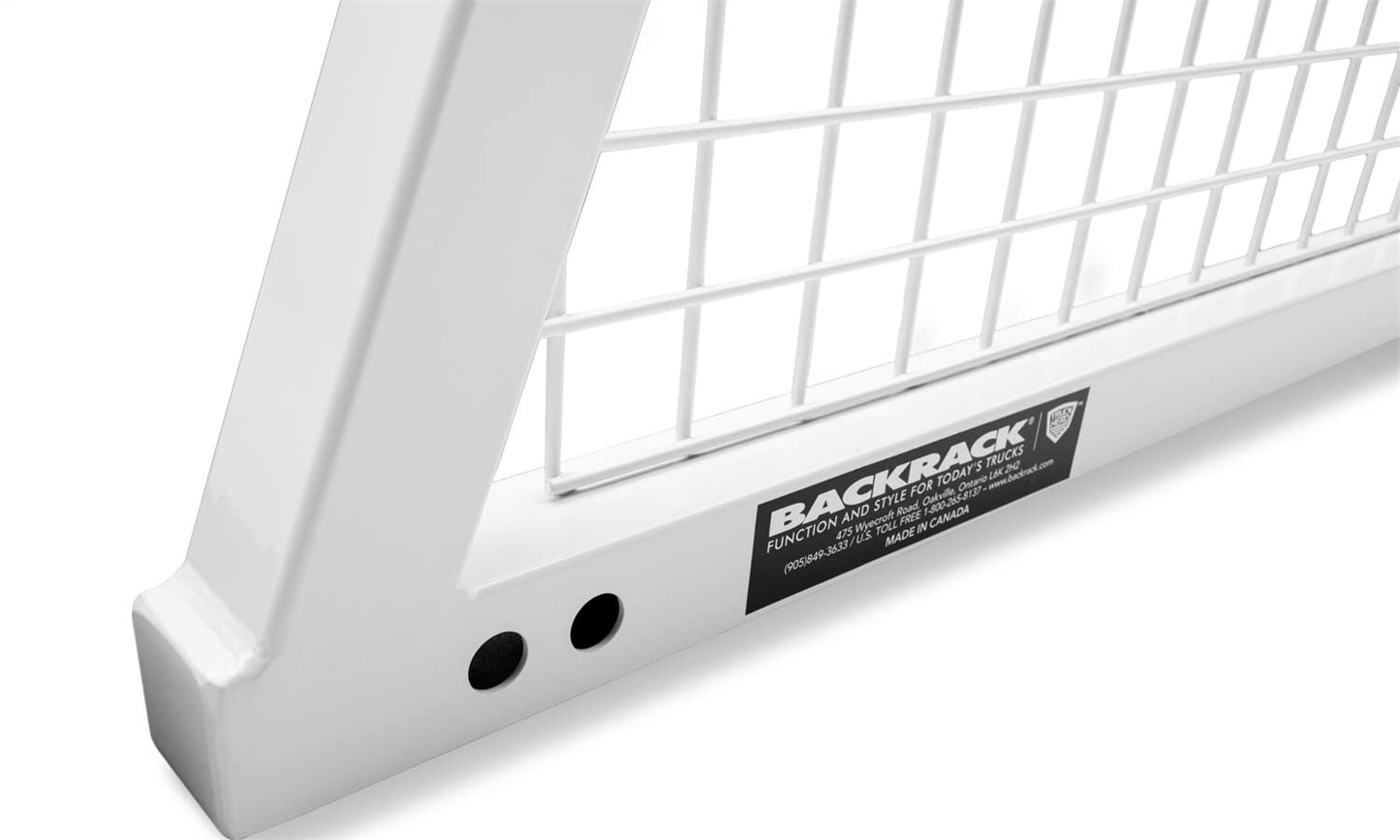 RealTruck BACKRACK Safety Rack Frame Only, White | 10800W | Fits 2017-2020 Ford F-250/F-350/F-450/F-550; 2011-2024 Dodge RAM 1500; 2019-2022 Dodge RAM 1500 Classic; 2004-2024 Nissan Titan & Others