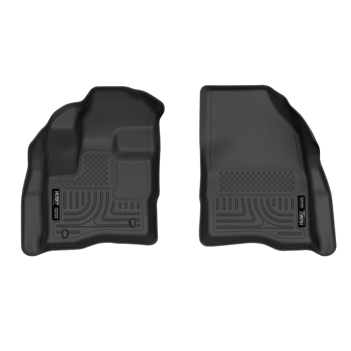 Husky Liners X-act Contour Floor Mats | Fits 2010 - 2019 Ford Taurus, 2009 - 2016 Lincoln MKS | Front Row, 2-pc Black - 55621