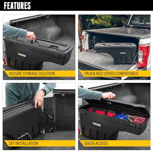 UnderCover SwingCase Truck Bed Storage Box | SC101D | Fits 1999 - 2007 Chevy/GMC Silverado/Sierra 1500-3500 Drivers Side, Black