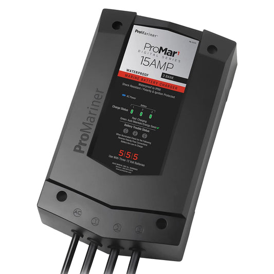 ProMariner 31515 ProMar1 DS Generation 3 Digital Battery Charger - 15 Amp, black, standard