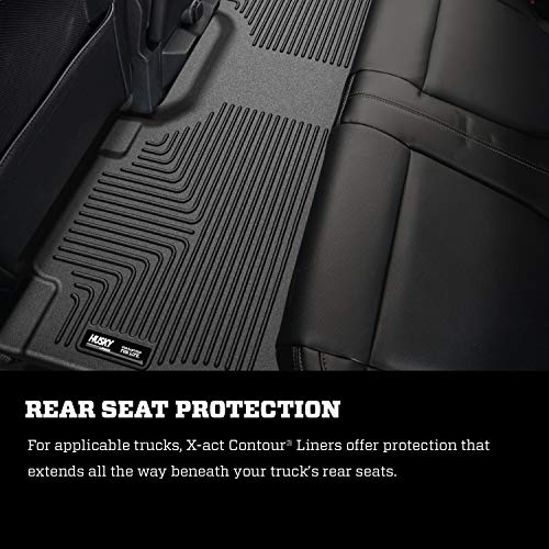 Husky Liners X-act Contour Floor Mats | Fits 2019 - 2024 Ram 2500 / 3500 (Standard Cab w/Vinyl Floor) | Front Row, 2-pc Black - 50691