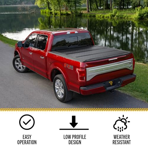 UnderCover Flex Hard Folding Truck Bed Tonneau Cover | FX11009 | Fits 2007 - 2013 Chevy/GMC Silverado/Sierra 1500 w/ bed caps 6' 7" Bed (78.7")