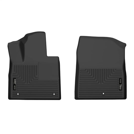 Husky Liners X-act Contour Floor Mats | Fits 2021 - 2023 Hyundai Santa Fe | Front Row, 2-pc Black - 53881