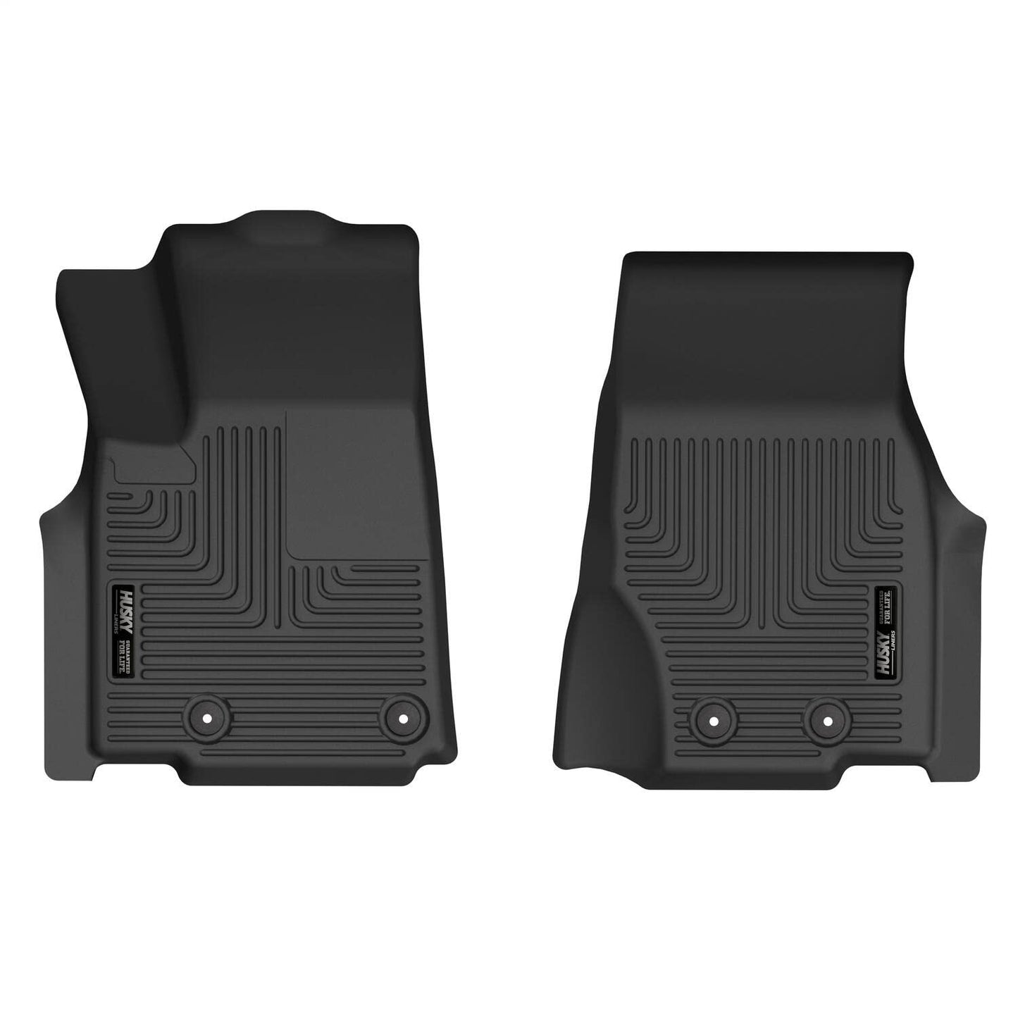 Husky Liners X-act Contour Floor Mats | Fits 2022 - 2024 Jeep Grand Cherokee (Includes 21-24 L Model) | Front Row, 2-pc Black - 51771