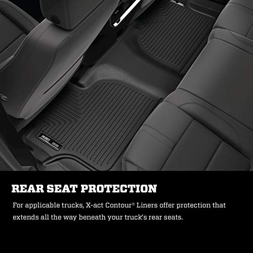 Husky Liners X-act Contour Floor Mats | Fits 2022 - 2024 Jeep Wagoneer and Jeep Grand Wagoneer w/2nd Row Bucket Seats | 3rd Row, 1-pc Black - 51361