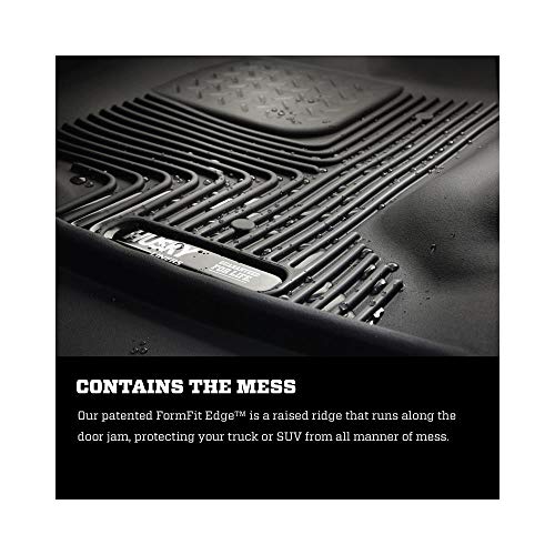 Husky Liners X-act Contour Floor Mats | Fits 2015 - 2022 Chevrolet Colorado & GMC Canyon, Extended Cab | 2nd Row, 1-pc Black - 53921