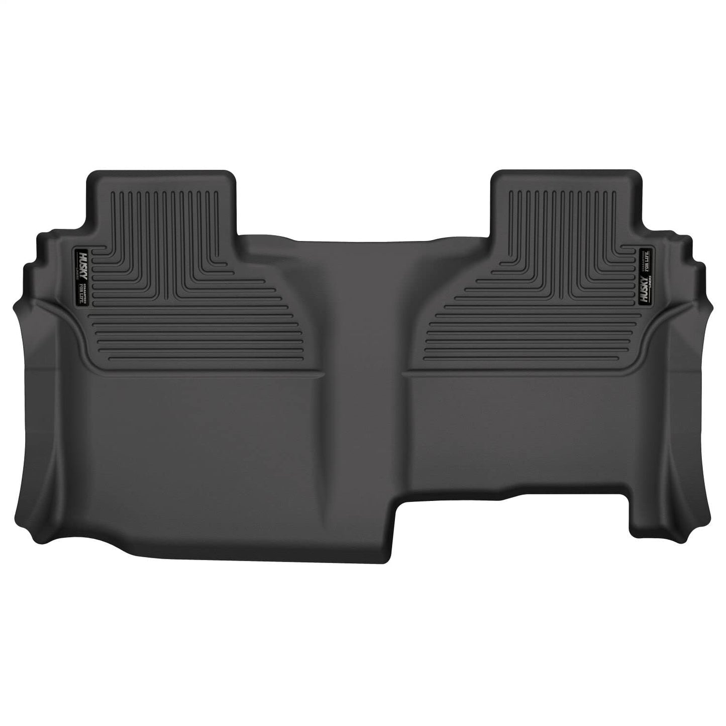 Husky Liners X-act Contour Floor Mats | Fits 2019 - 2024 Chevy Silverado/GMC Sierra 1500, 2020-2024 2500HD, 3500HD Double Cab | 2nd Row, 1-pc Black - 53641