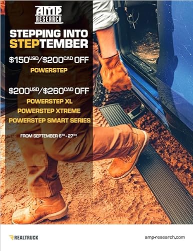 RealTruck AMP Research PowerStep | Fits 2011 - 2014 Chevrolet Silverado & GMC Sierra 2500 HD/3500 HD (Diesel) Extended Cab/Crew Cab | 75146-01A | Ergonomic, Rust-Proof Aluminum, True Flush Mount