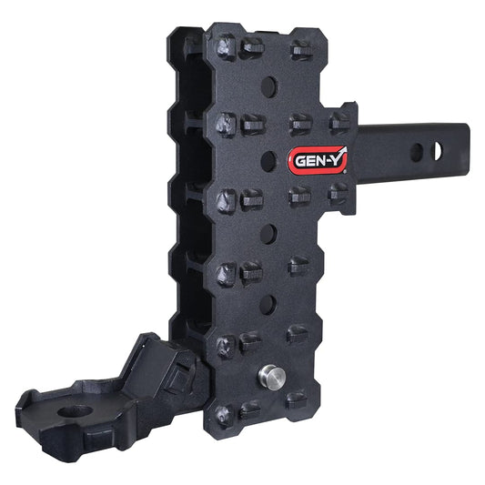 GEN-Y GH-13155X Phantom-X 5 Position Adjustable 7" Offset Drop Hitch with GH-13051X Platinum Ball Mount for 2" Receiver - 7,000 LB Towing Capacity - 700 LB Tongue Weight