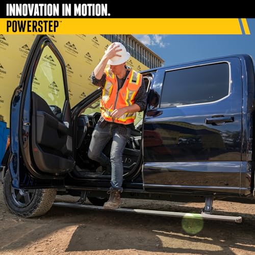 RealTruck AMP Research PowerStep | Fits 2017 - 2019 Nissan Titan; 2016 - 2019 Nissan Titan XD | 75120-01A | Ergonomic, Rust-Proof Aluminum, True Flush Mount