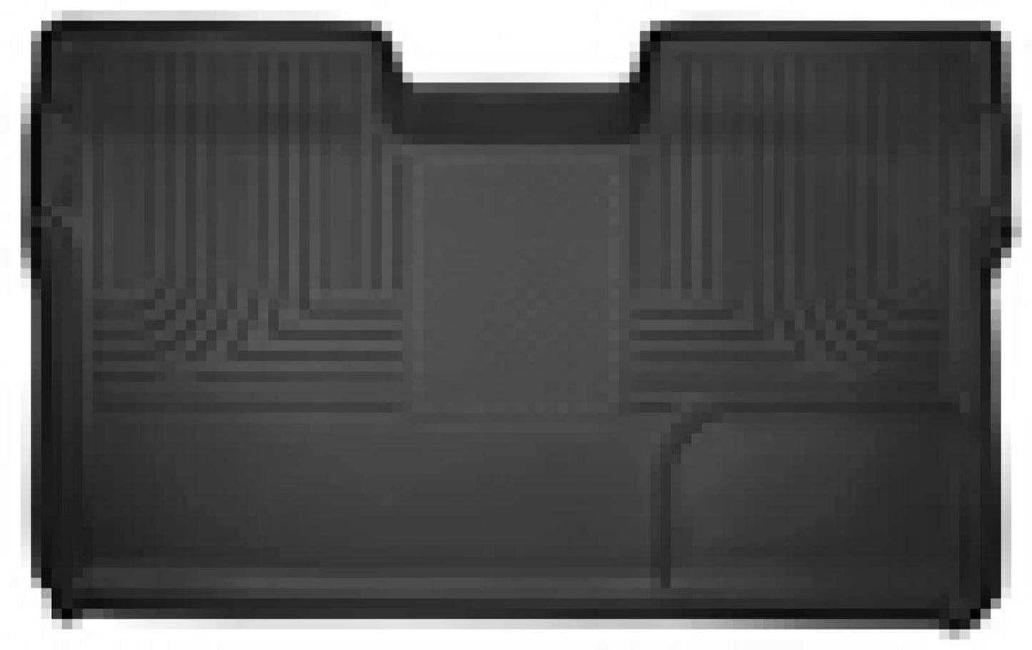 Husky Liners X-act Contour Floor Mats | Fits 2009 - 2014 Ford F-150 SuperCrew (Full Coverage) | 2nd Row, 1-pc Black - 53391