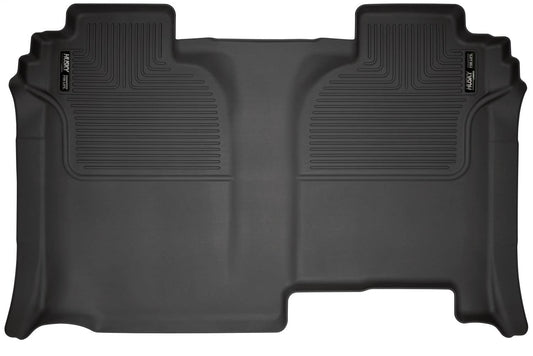 Husky Liners X-act Contour Floor Mats | Fits 2019 - 2024 Chevrolet Silverado, GMC Sierra 1500, 2020 - 2024 Silverado/Sierra 2500, 3500 Crew Cab | 2nd Row, 1-pc Black - 52051